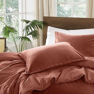 Brooklyn Loom Matte Cotton Velvet Comforter Set with Shams