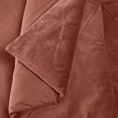 Brooklyn Loom Matte Cotton Velvet Comforter Set with Shams
