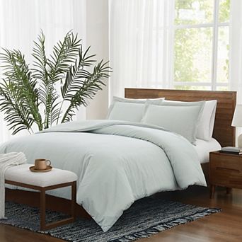 Brooklyn Loom Pinstripe 3 pc Comforter Set with Shams