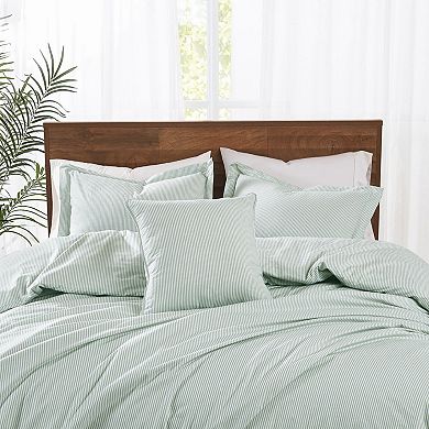 Brooklyn Loom Pinstripe 3-Piece Comforter Set with Shams