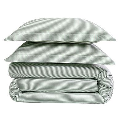 Brooklyn Loom Pinstripe 3-Piece Comforter Set with Shams
