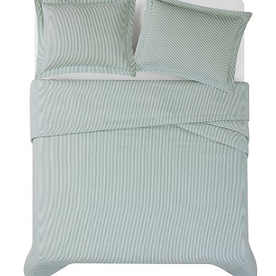 Brooklyn Loom Pinstripe 3-Piece Comforter Set with Shams