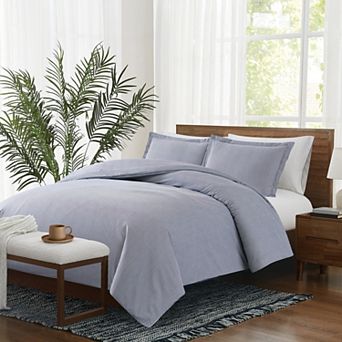 Brooklyn Loom Pinstripe 3 pc Comforter Set with Shams