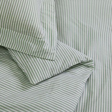 Brooklyn Loom Pinstripe Duvet Cover Set with Shams