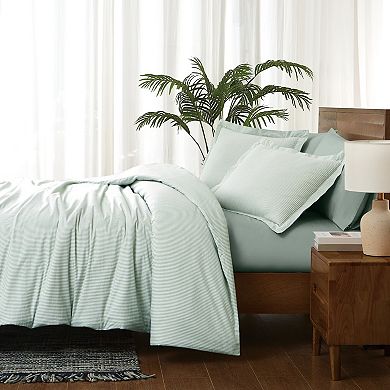 Brooklyn Loom Pinstripe Duvet Cover Set with Shams