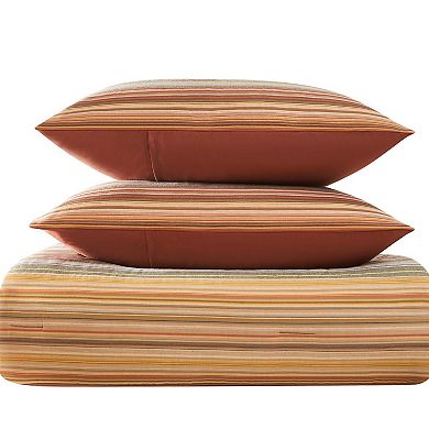 Brooklyn Loom Sunset Stripe Yarn Dye Comforter Set with Shams