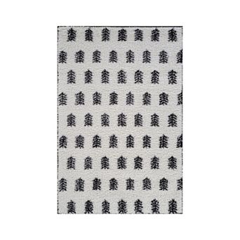 World Rug Gallery Scandinavian Arrow Shag Throw, Area or Runner Rug