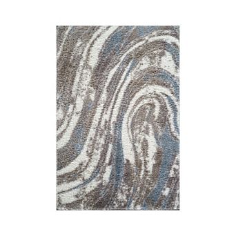 World Rug Gallery Marble Swirl Shag Throw, Are or Runner Rug