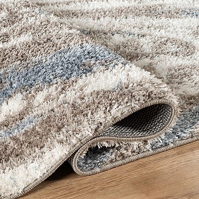 World Rug Gallery Marble Swirl Shag Throw, Are or Runner Rug