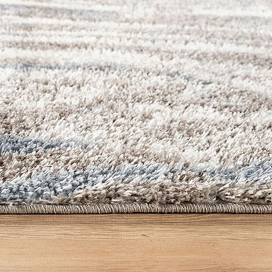 World Rug Gallery Marble Swirl Shag Throw, Are or Runner Rug