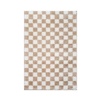 World Rug Gallery Block Shag Throw, Area or Runner Rug