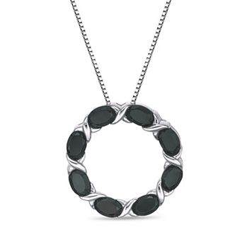 Gemminded Sterling Silver Black Onyx Pendant Necklace