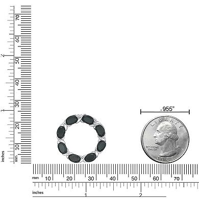 Gemminded Sterling Silver Black Onyx Pendant Necklace