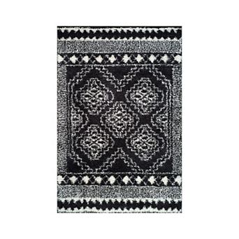 World Rug Gallery Geometric Pattern Shag Throw, Area, or Runner Rug