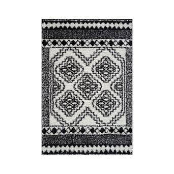 World Rug Gallery Geometric Pattern Shag Throw, Area, or Runner Rug