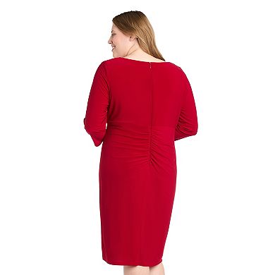 Plus Size R&M Richards Sleeve Short Dress