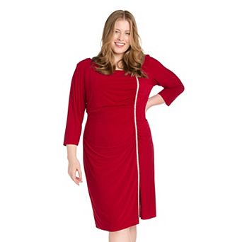 Plus Size R&M Richards Sleeve Short Dress