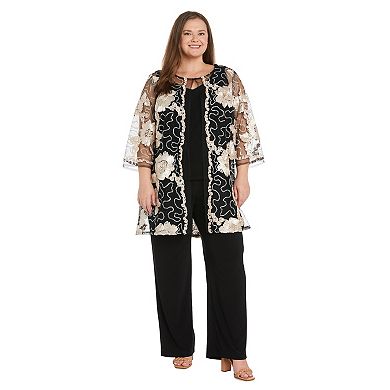 Plus Size R&M Richards 3-pc. Pantsuit