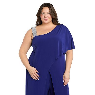 Plus Size R&M Richards One Shoulder Jumpsuit