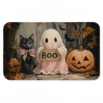 Stupell Home Decor Halloween Ghost & Kitten Mat
