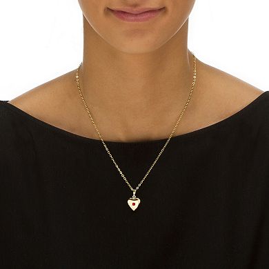 PalmBeach Jewelry Simulated Birthstone Goldtone Locket with Chain 18"