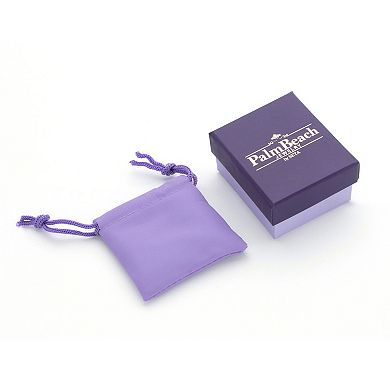 PalmBeach Jewelry Sterling Silver Princess Cut Simulated Birthstone Solitaire Ring Sizes 4-10