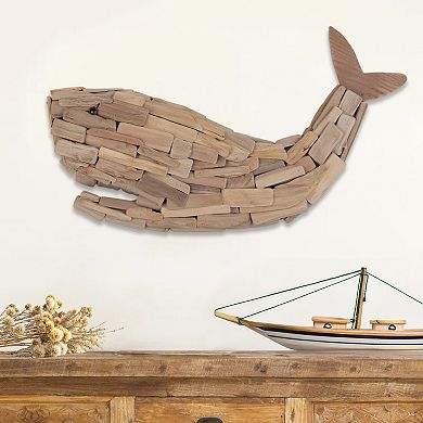 Home Essentials Driftwood Whale Wall Decor