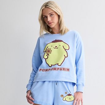 Juniors' Long Sleeve Cropped Sweatshirt