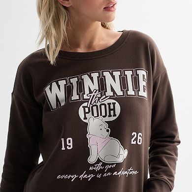 Juniors' Long Sleeve Cropped Sweatshirt