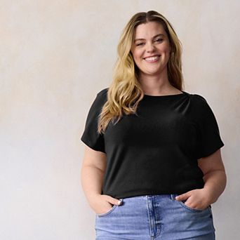 Plus Size LC Lauren Conrad Envelope Neckline Top