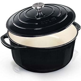 Zulay Kitchen 5-qt Enameled Cast Iron Dutch Oven Pot with Lid Premium Durability & Oven Safe