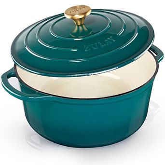 Zulay Kitchen 5-qt Enameled Cast Iron Dutch Oven Pot with Lid Premium Durability & Oven Safe
