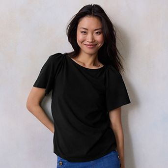 Petite LC Lauren Conrad Envelope Neckline Tee