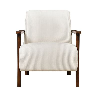 Bernie Accent Club Chair, Corduroy, Solid Wood Frame