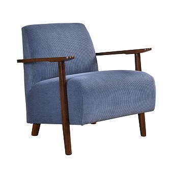 Bernie Accent Club Chair, Corduroy, Solid Wood Frame