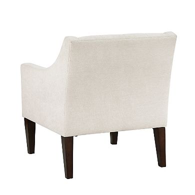 Ginna Accent Armchair, Button Tufted Polyester, Legs