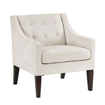 Ginna Accent Armchair, Button Tufted Polyester, Legs