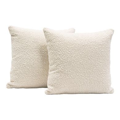 Wily Accent Pillow Set of 2, Square, Boucle Fabric
