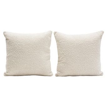 Wily Accent Pillow Set of 2, Square, Boucle Fabric