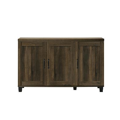 Elia Shoe Cabinet with 3 Doors and 6 Shelves, Dusty Oak Brown 45 Inch