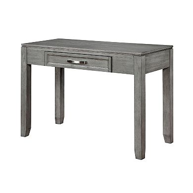 Thiem Writing Laptop Desk, 1 Drawer, Gray Wood Veneer, 42 Inch