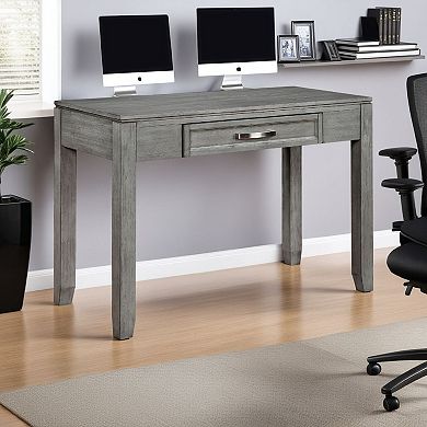 Thiem Writing Laptop Desk, 1 Drawer, Gray Wood Veneer, 42 Inch