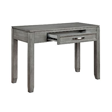 Thiem Writing Laptop Desk, 1 Drawer, Gray Wood Veneer, 42 Inch