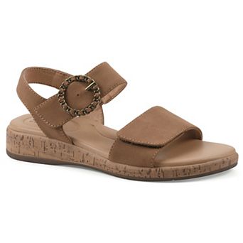 Cliffs by White Mountain Bonique Women's Wedge Slip-On Sandals