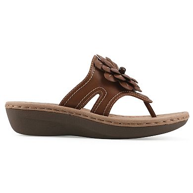 Cliffs by White Mountain Cashlyn Women's Flower Slide Sandals