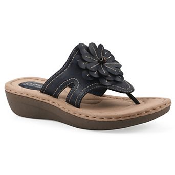 Cliffs by White Mountain Cashlyn Women's Flower Slide Sandals