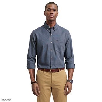 Men's IZOD Long Sleeve Button-Down Shirt