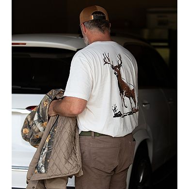 Men's Legendary Whitetails Buck Commander 8 Point Buck Leaping Short Sleeve T-Shirt