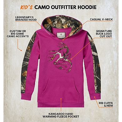 Big Kids Legendary Whitetails Outfitter Camo Hoodie Sweatshirt