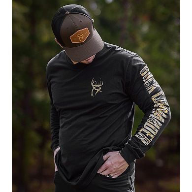Men's Legendary Whitetails Buck Commander Camo Filled Long Sleeve T-Shirt